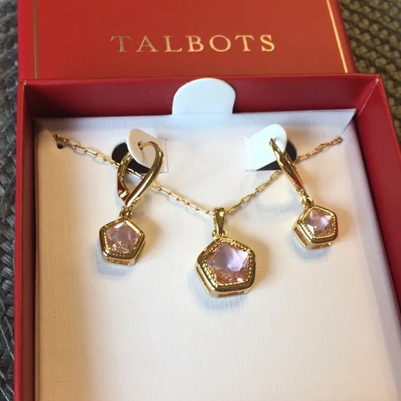 TALBOTSPINK SPARKLE NECKLACE AND EARRINGS GIFT SET